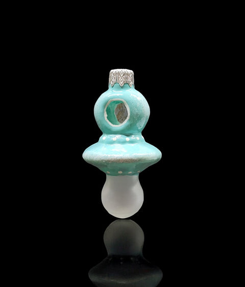 Hand Decorated Glass Keepsake Ornament - Charming Blue Pacifier Design