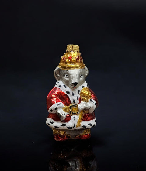 Hand Decorated Glass Keepsake Ornament - Charming Rat King Design