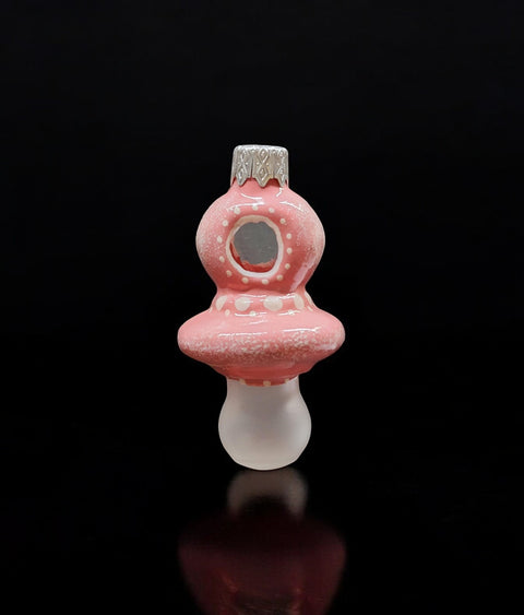 Hand Decorated Glass Keepsake Ornament - Charming Pink Pacifier Design