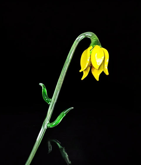 Yellow Glass Lily - Handcrafted Long Stem Flower