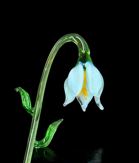 White Glass Lily - Handcrafted Long Stem Flower