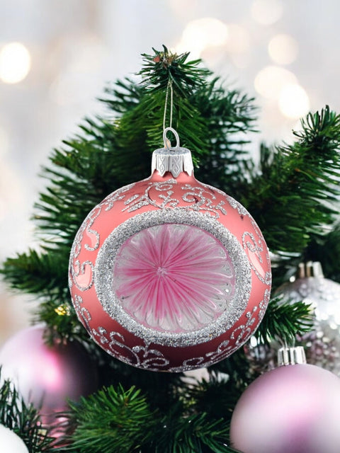 Pink Blown Glass Ornament - Pink Refractor