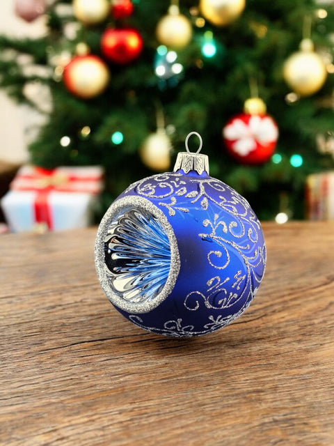 Blue Blown Glass Ornament - Blue Refractor