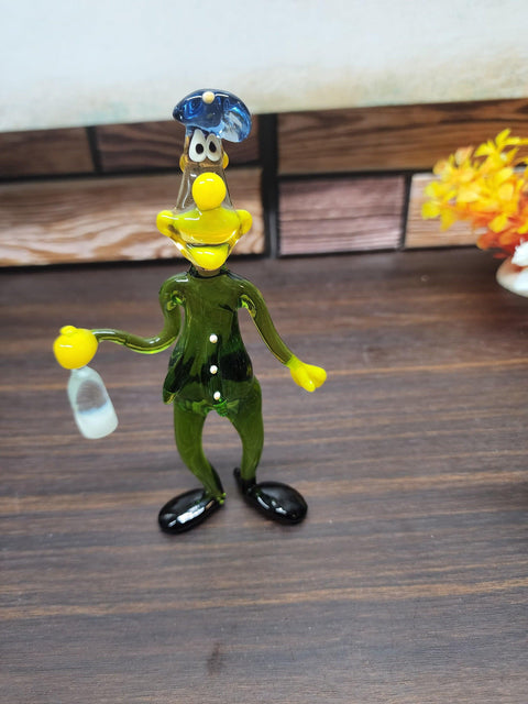 Glass Soldier With Bottle Figurine, Handmade Murano Quality Design - Large