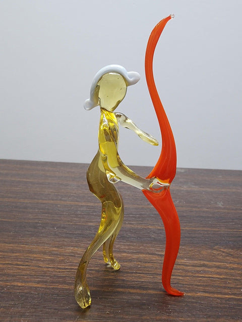 Naturally Colored Glass Figurine - Handcrafted - Hunter Design