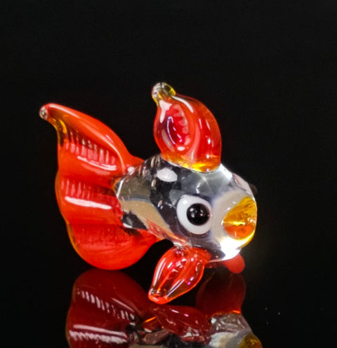 Red Glass Fish Figurine, Handmade Murano Quality Design - Small