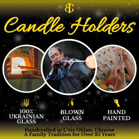 Yellow Glass Terrarium Candle Holder - White Cabins