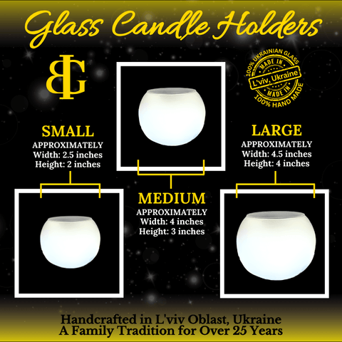 Glass Candle Holder - Santa Claus In Sleigh Design