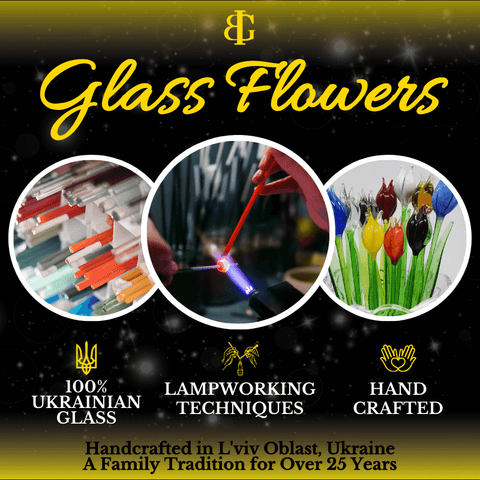 Yellow Glass Bellflower - Handcrafted Long Stem Flower